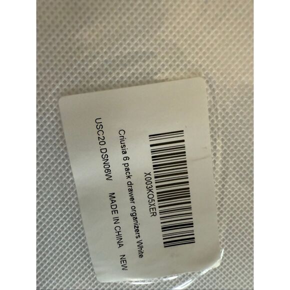 Criusia Closet Storage & Organization 6-pack Drawer Organizers White OS NWOT - Picture 5 of 8